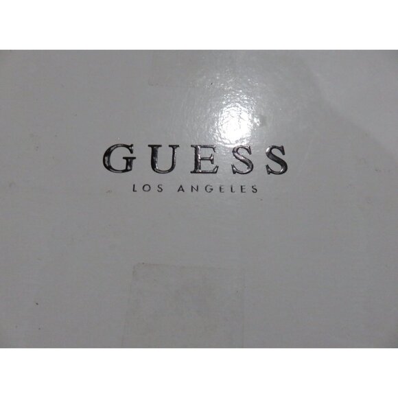 GUESS Honora 3 Metallic Silver Glitter Embellished Peep Toe Platform Pumps 10 - Picture 11 of 12